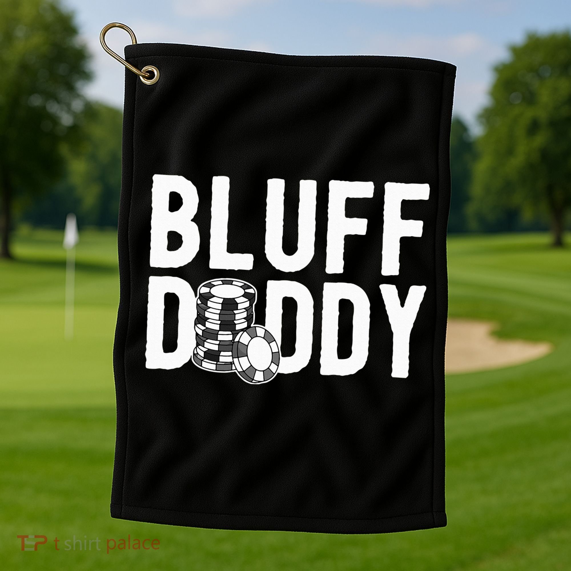 Poker Player Poker Cards Game I Bluff Bluffing Golf Towel