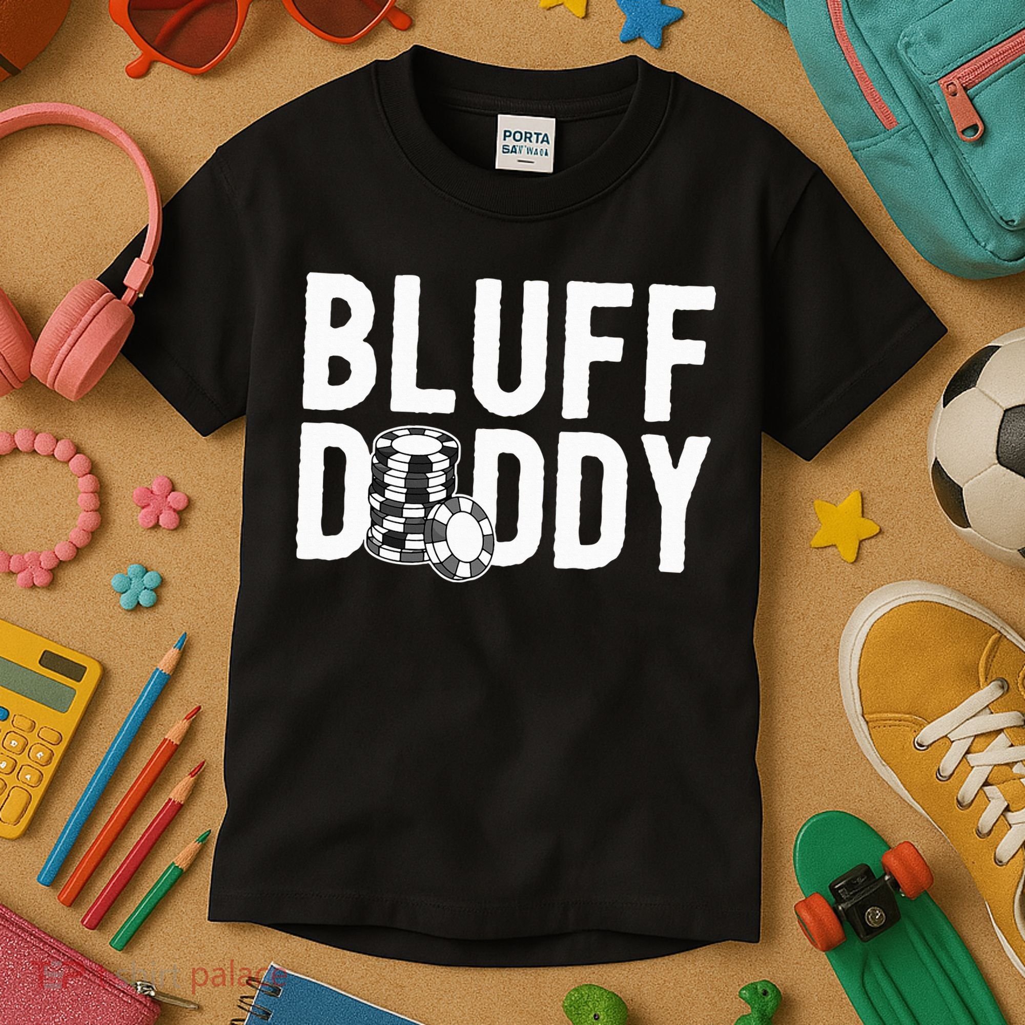 Poker Player Poker Cards Game I Bluff Bluffing Kids T-Shirt