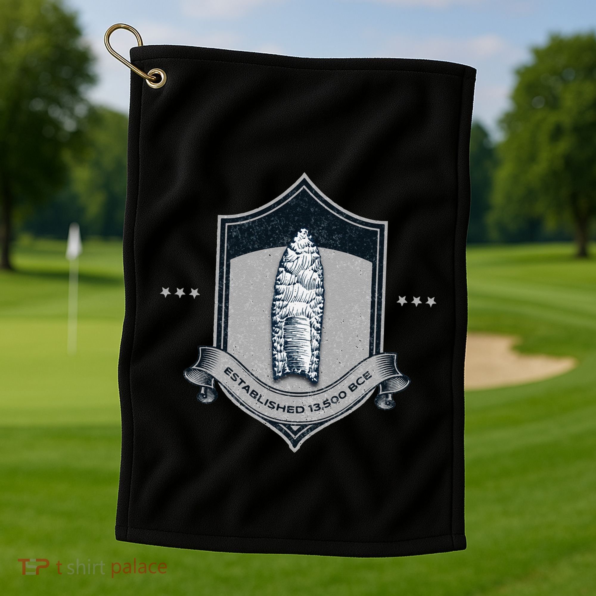 Paleo Projectile Point Golf Towel