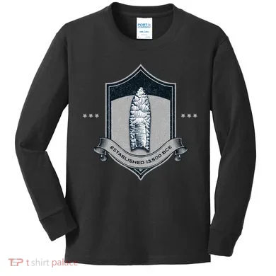 Paleo Projectile Point Kids Long Sleeve Shirt