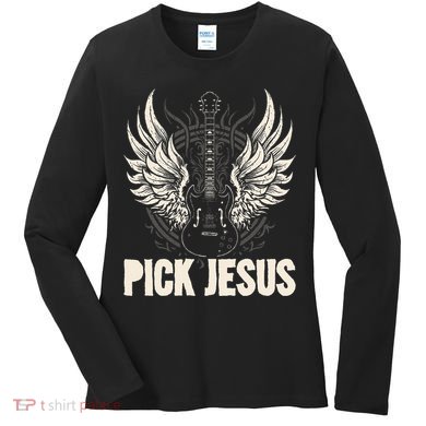 Preacher Pastor Pick Jesus Christian Sermonator Pastor Women's Long Sleeve Shirt