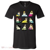 Princess Pug V-Neck T-Shirt thumb 0