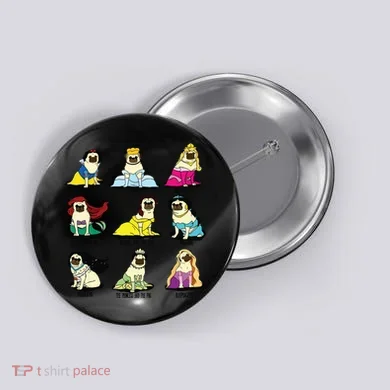 Princess Pug Button