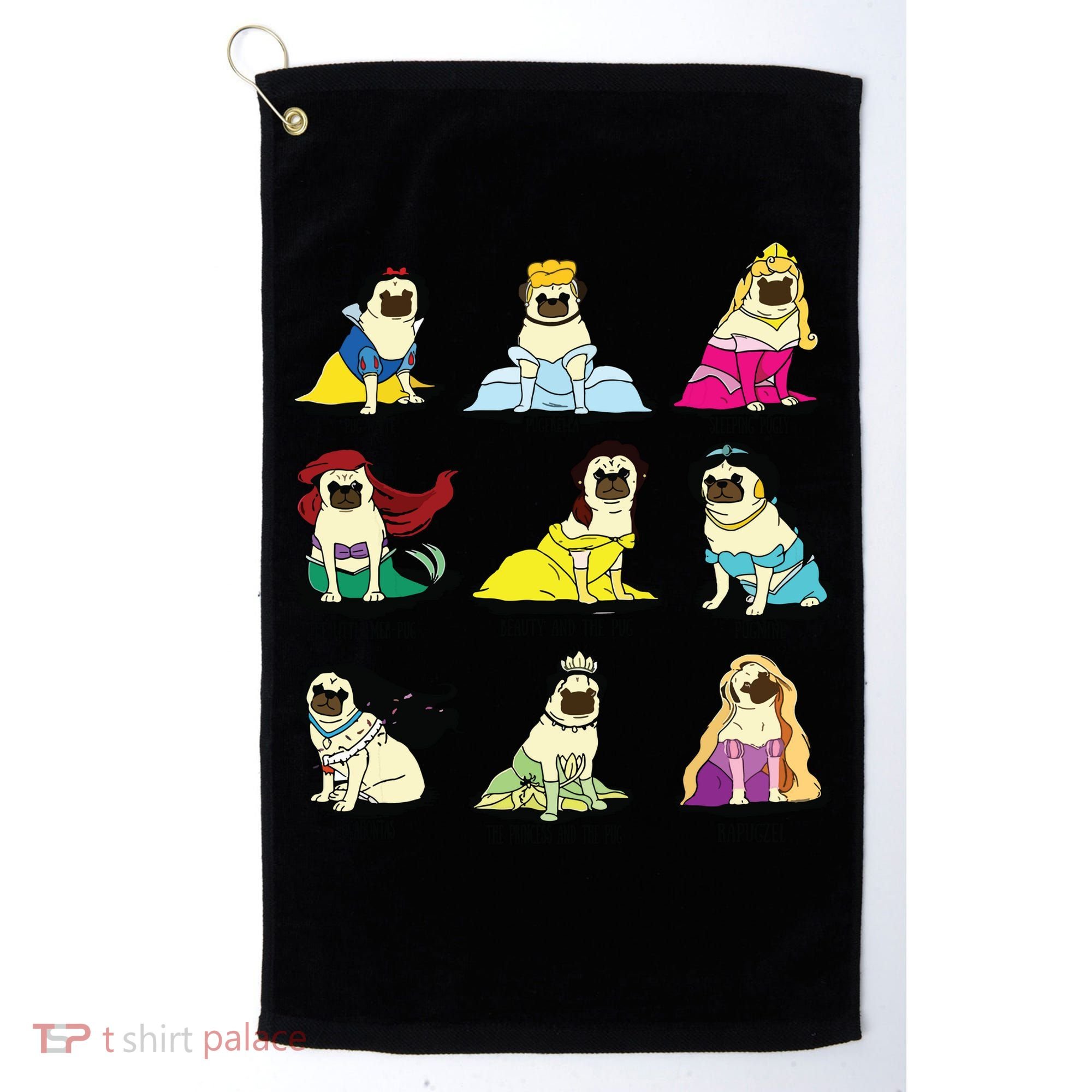 Princess Pug Golf Towel