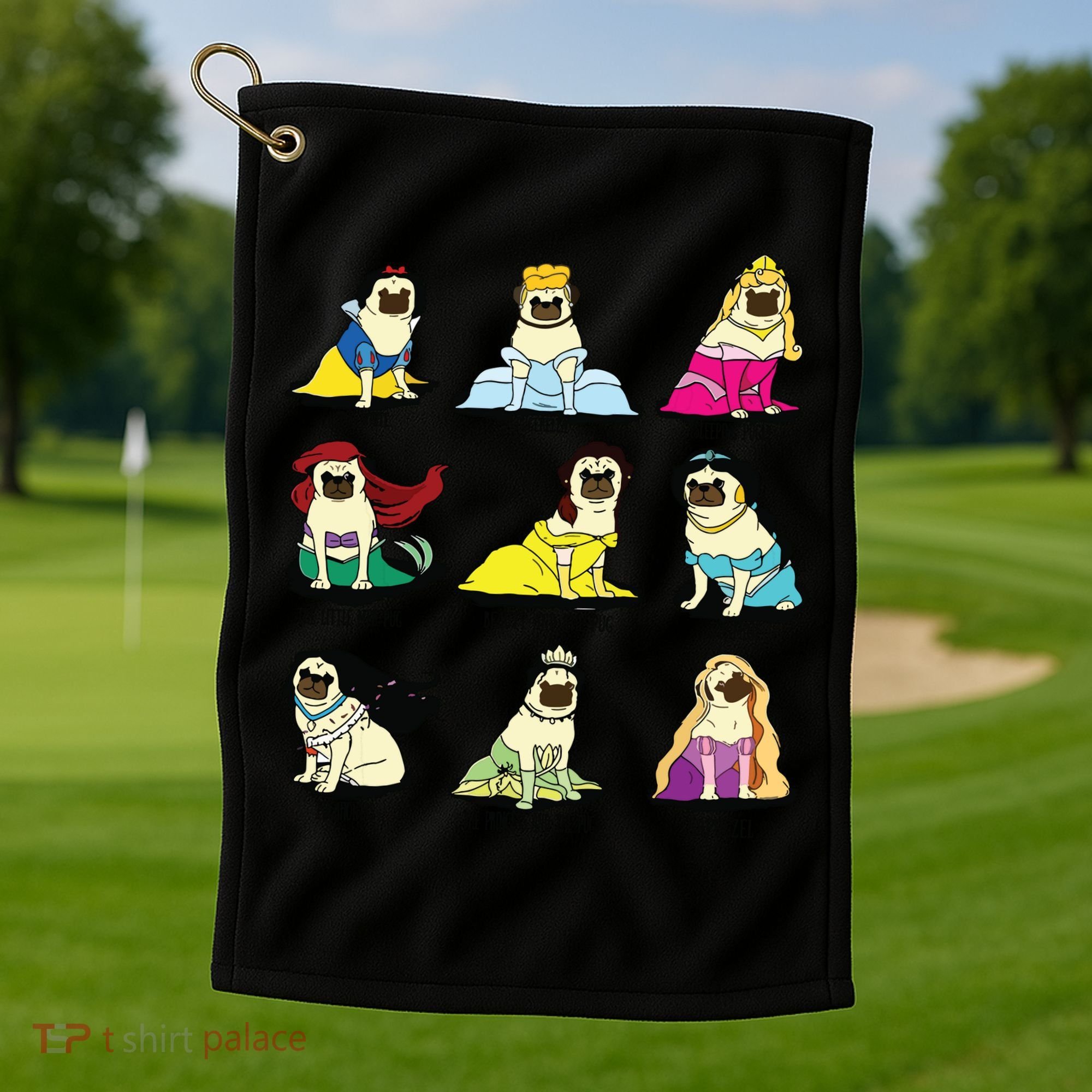 Princess Pug Golf Towel