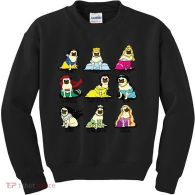 Princess Pug Kids Sweatshirt