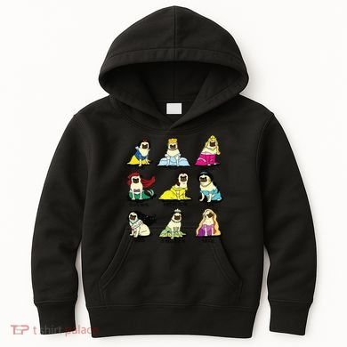 Princess Pug Kids Hoodie
