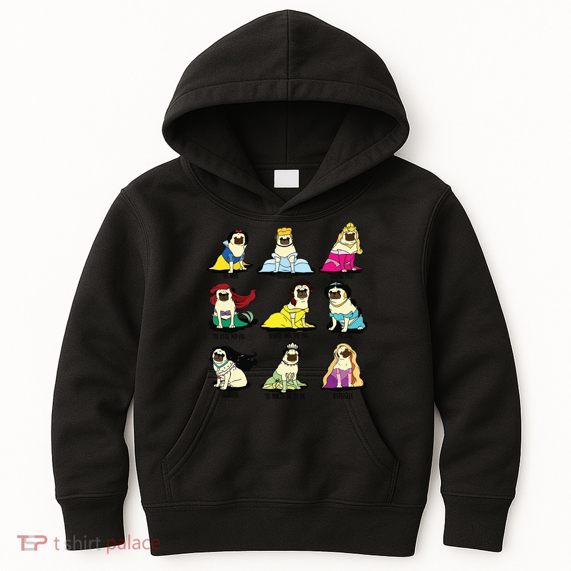 Princess Pug Kids Hoodie