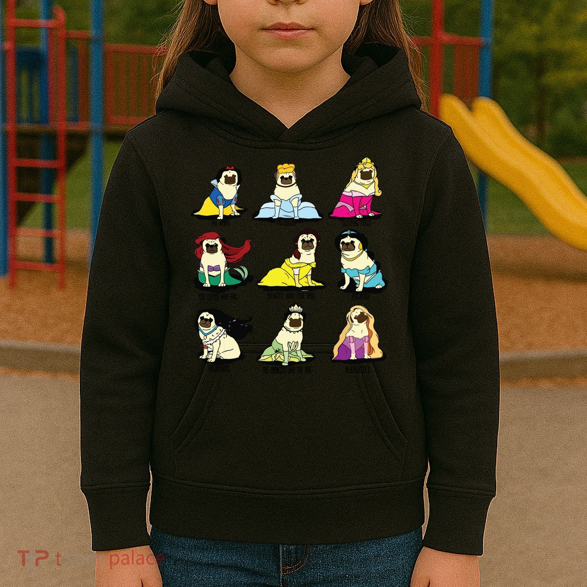 Princess Pug Kids Hoodie