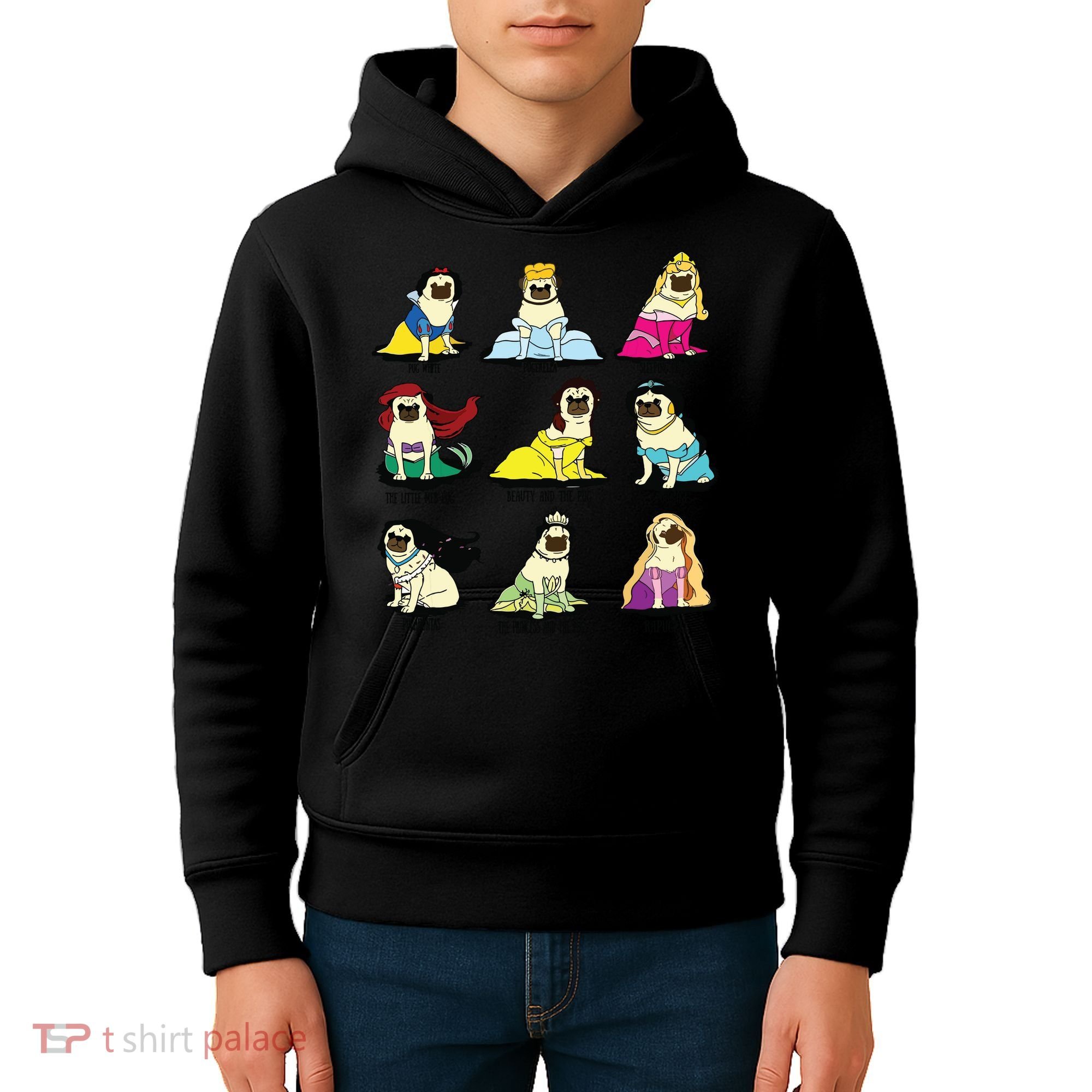 Princess Pug Kids Hoodie