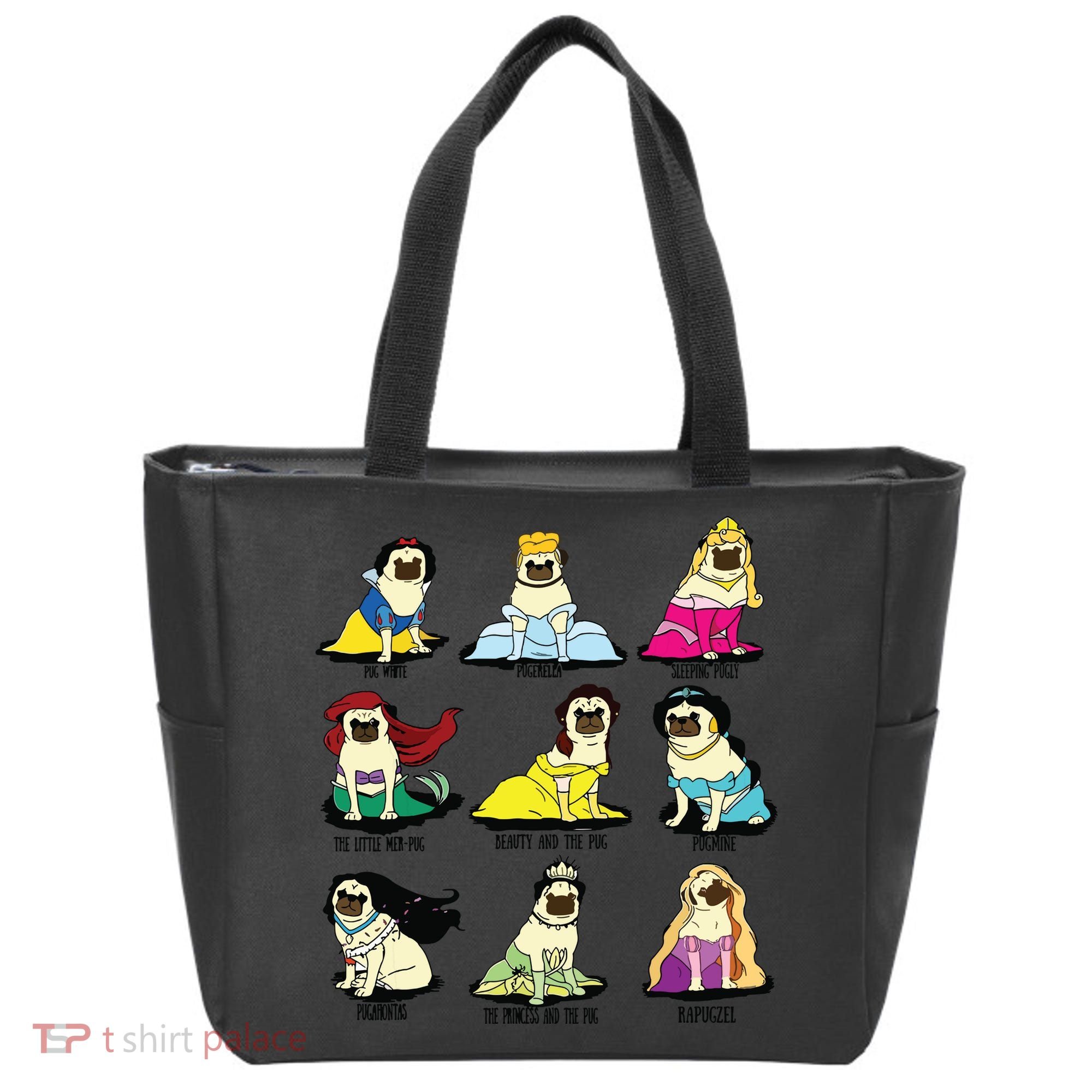 Princess Pug Tote Bag