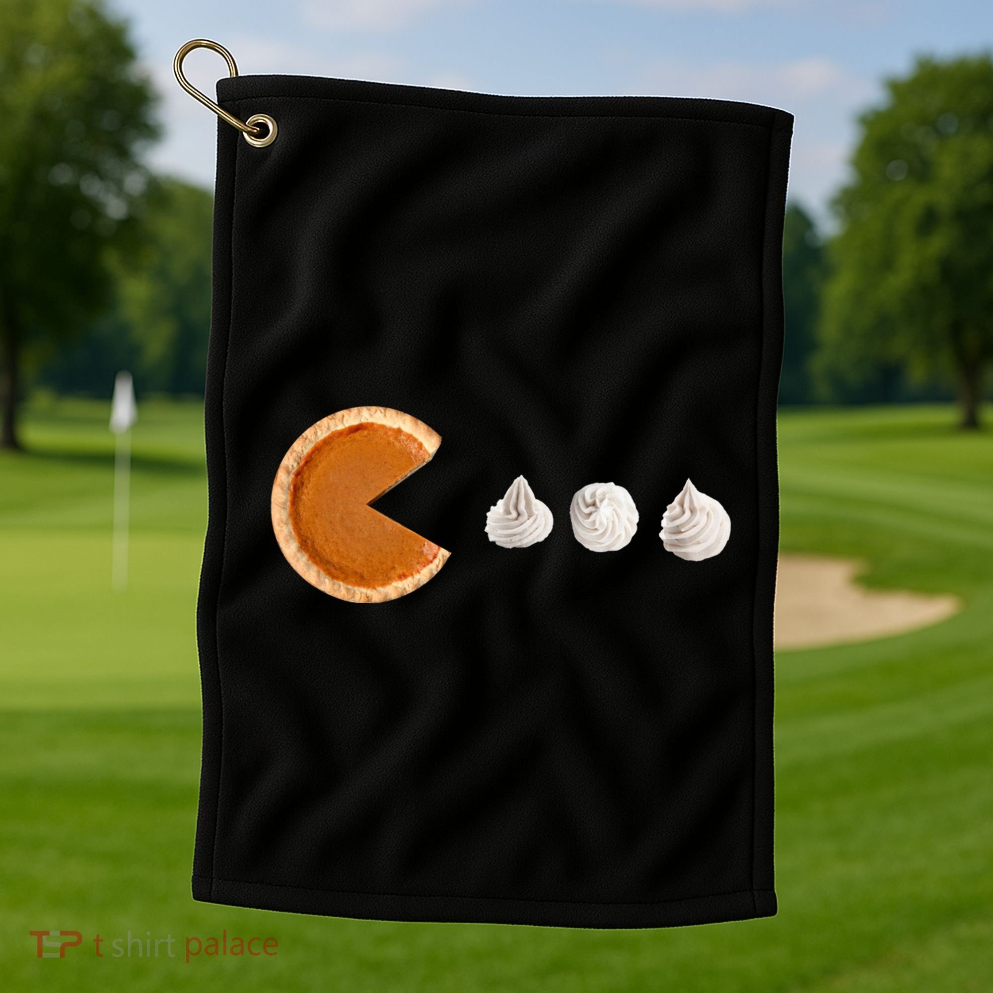 Pacman Pumpkin Pie Golf Towel