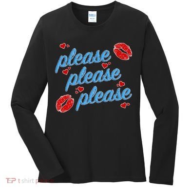 P.L.E.A.S.E P.L.E.A.S.E P.L.E.A.S.E Song Design Sabrina Lips Women's Long Sleeve Shirt