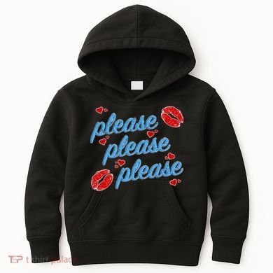P.L.E.A.S.E P.L.E.A.S.E P.L.E.A.S.E Song Design Sabrina Lips Kids Hoodie