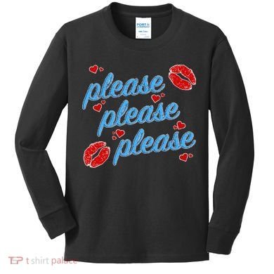 P.L.E.A.S.E P.L.E.A.S.E P.L.E.A.S.E Song Design Sabrina Lips Kids Long Sleeve Shirt