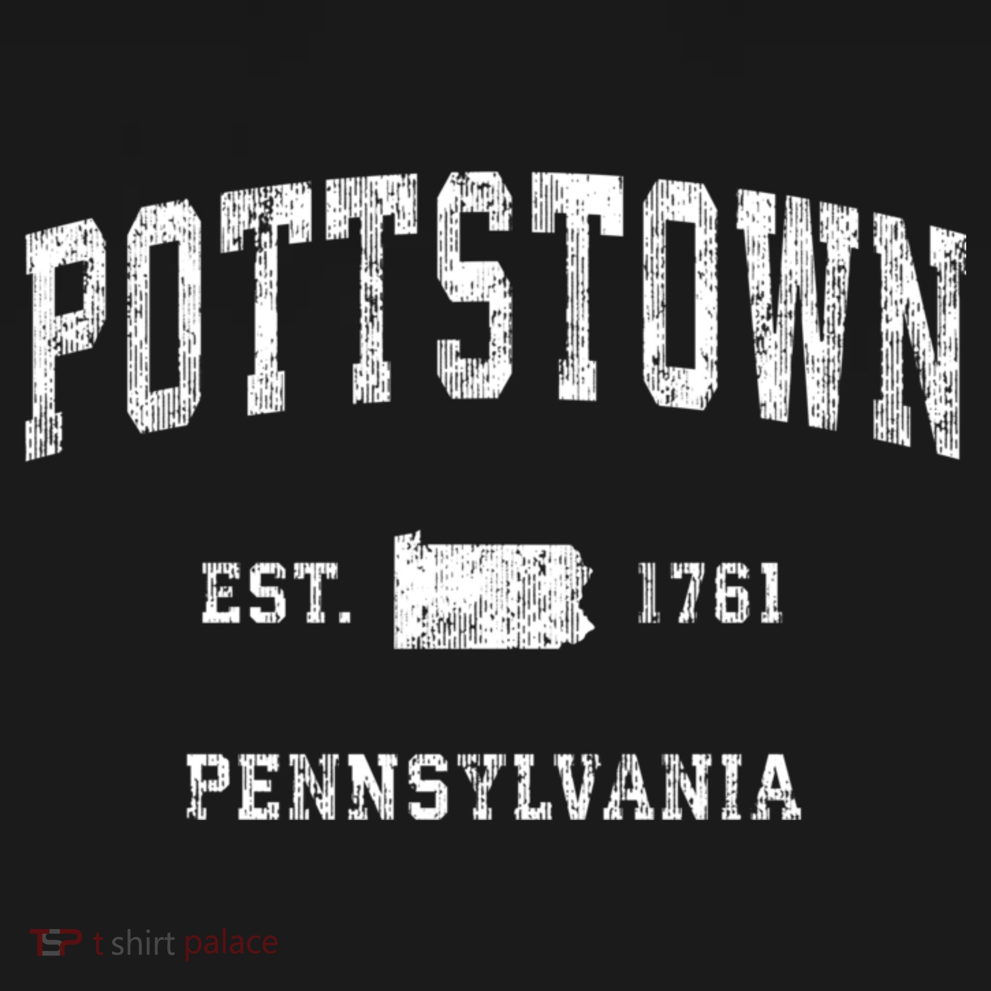 Pottstown Pennsylvania Pa Vintage Athletic Sports T-Shirt