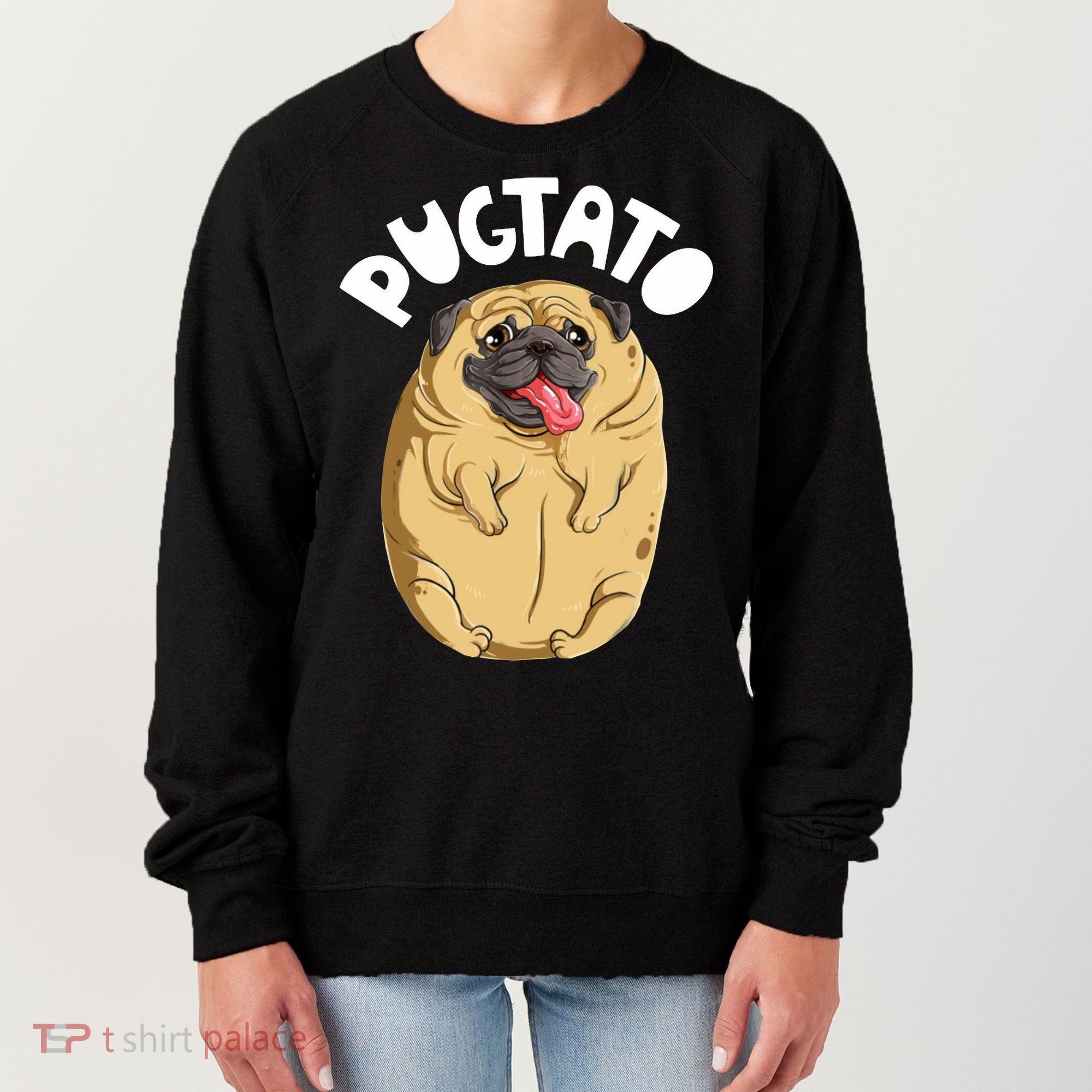 Pugtato Pug Potato Dog Lover Women's Sweatshirt