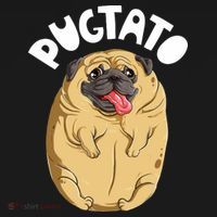 Pugtato Pug Potato Dog Lover Coaster thumb 2