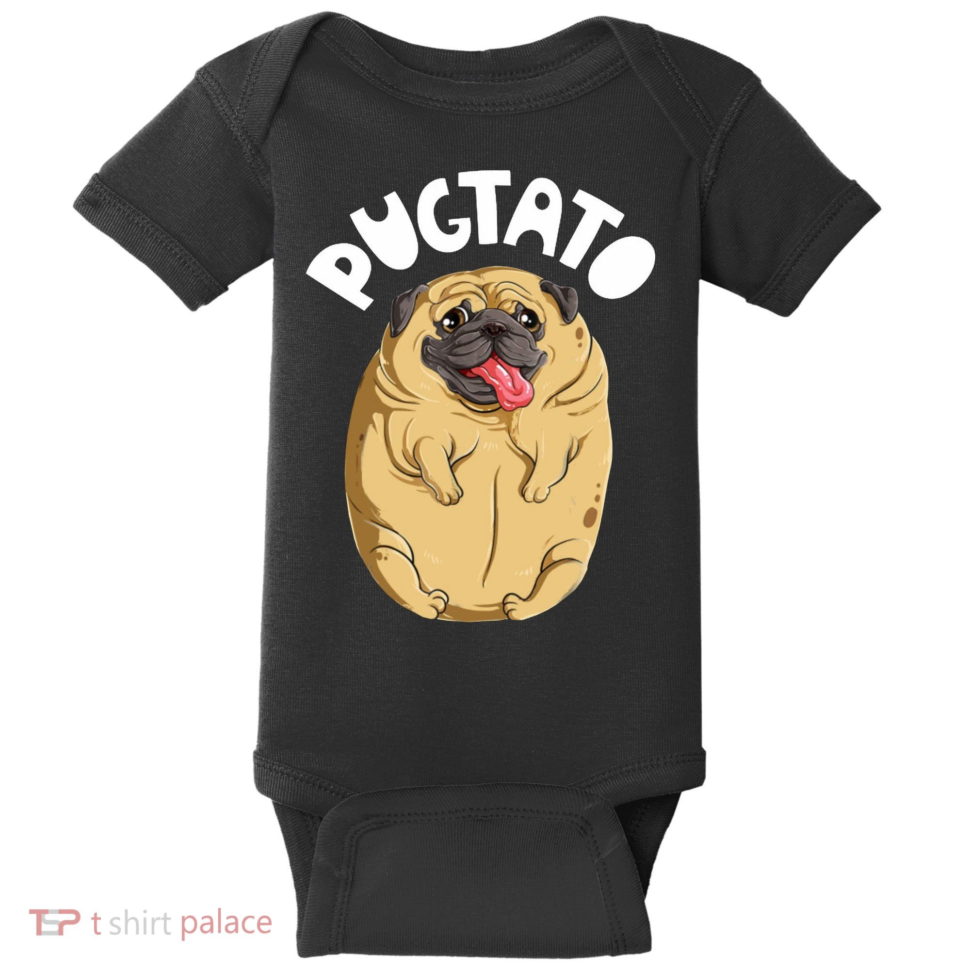 Pugtato Pug Potato Dog Lover Baby Bodysuit