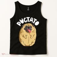 Pugtato Pug Potato Dog Lover Tank Top thumb 2