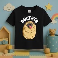 Pugtato Pug Potato Dog Lover Toddler T-Shirt thumb 3