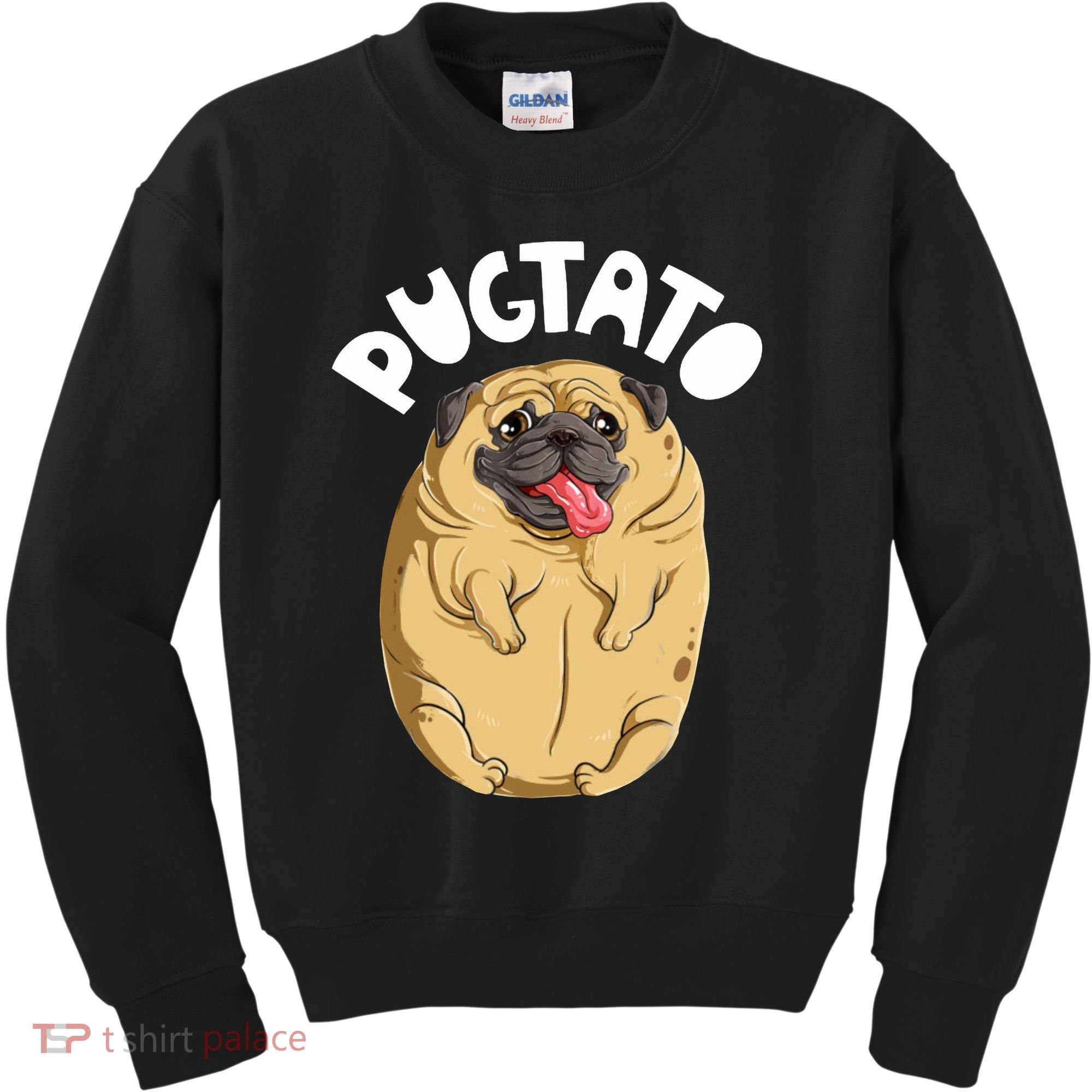 Pugtato Pug Potato Dog Lover Kids Sweatshirt