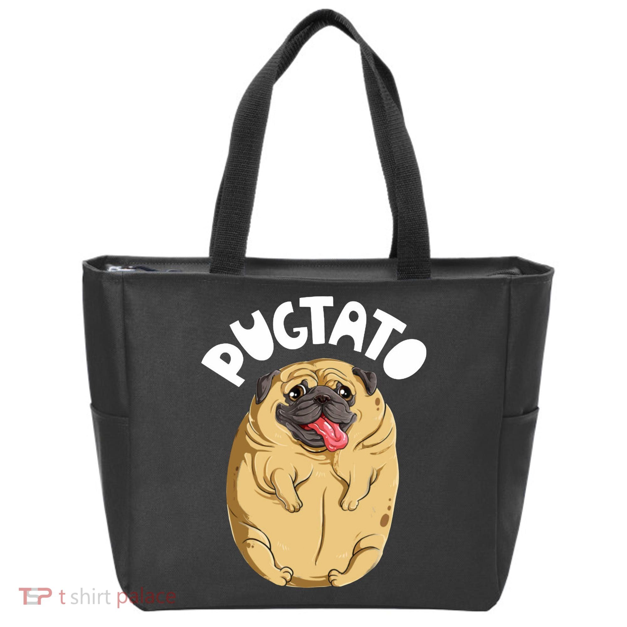 Pugtato Pug Potato Dog Lover Tote Bag