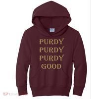 Purdy Purdy Purdy Good Football Quarterback Kids Hoodie thumb 0