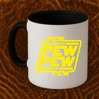 Pew Pew Pew Humor Meme Quote Costume Coffee Mug thumb 2