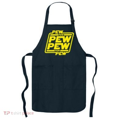 Pew Pew Pew Humor Meme Quote Costume Apron
