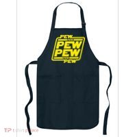 Pew Pew Pew Humor Meme Quote Costume Apron thumb 0