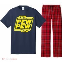 Pew Pew Pew Humor Meme Quote Costume Pajama Set thumb 0