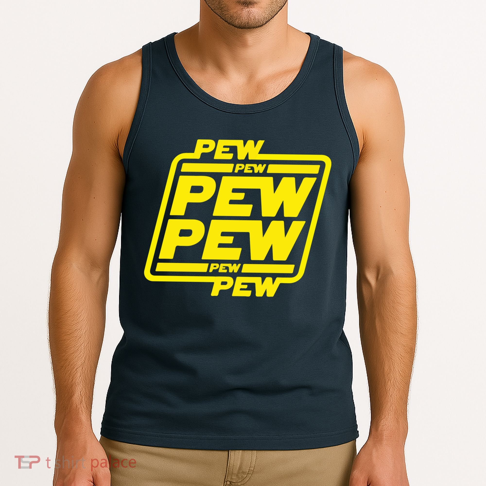 Pew Pew Pew Humor Meme Quote Costume Tank Top