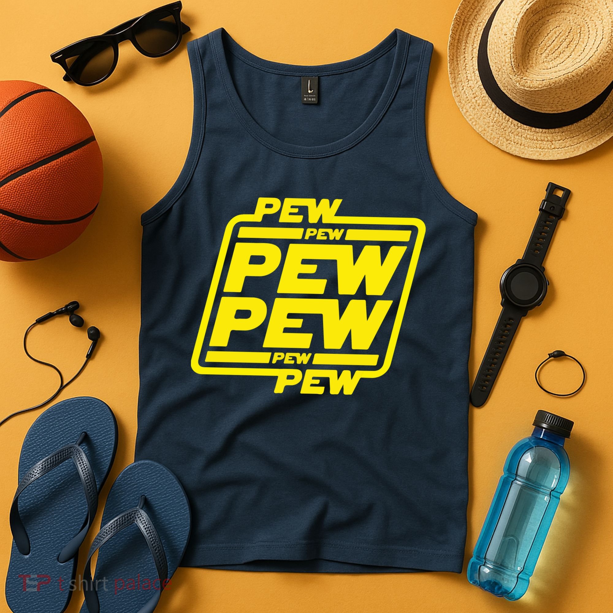 Pew Pew Pew Humor Meme Quote Costume Tank Top