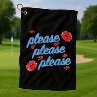P.E..A.S.E P.L.E.A.S.E P.L.E.A.S. Song Golf Towel thumb 1