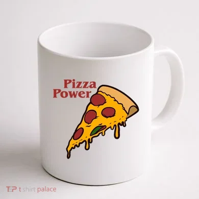 Pizza Power Coffee Mug back