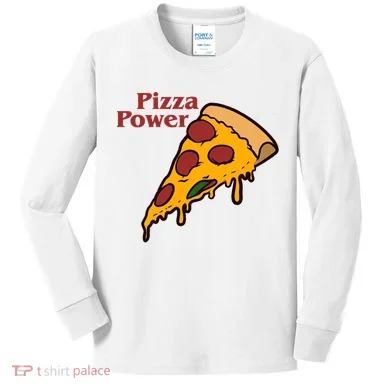 Pizza Power Kids Long Sleeve Shirt