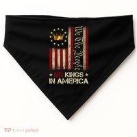 Patriotic Pro-Democracy Protest June 14 No Kings In America USA-Made Doggie Bandana thumb 0
