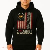 Patriotic Pro-Democracy Protest June 14 No Kings In America Hoodie thumb 2