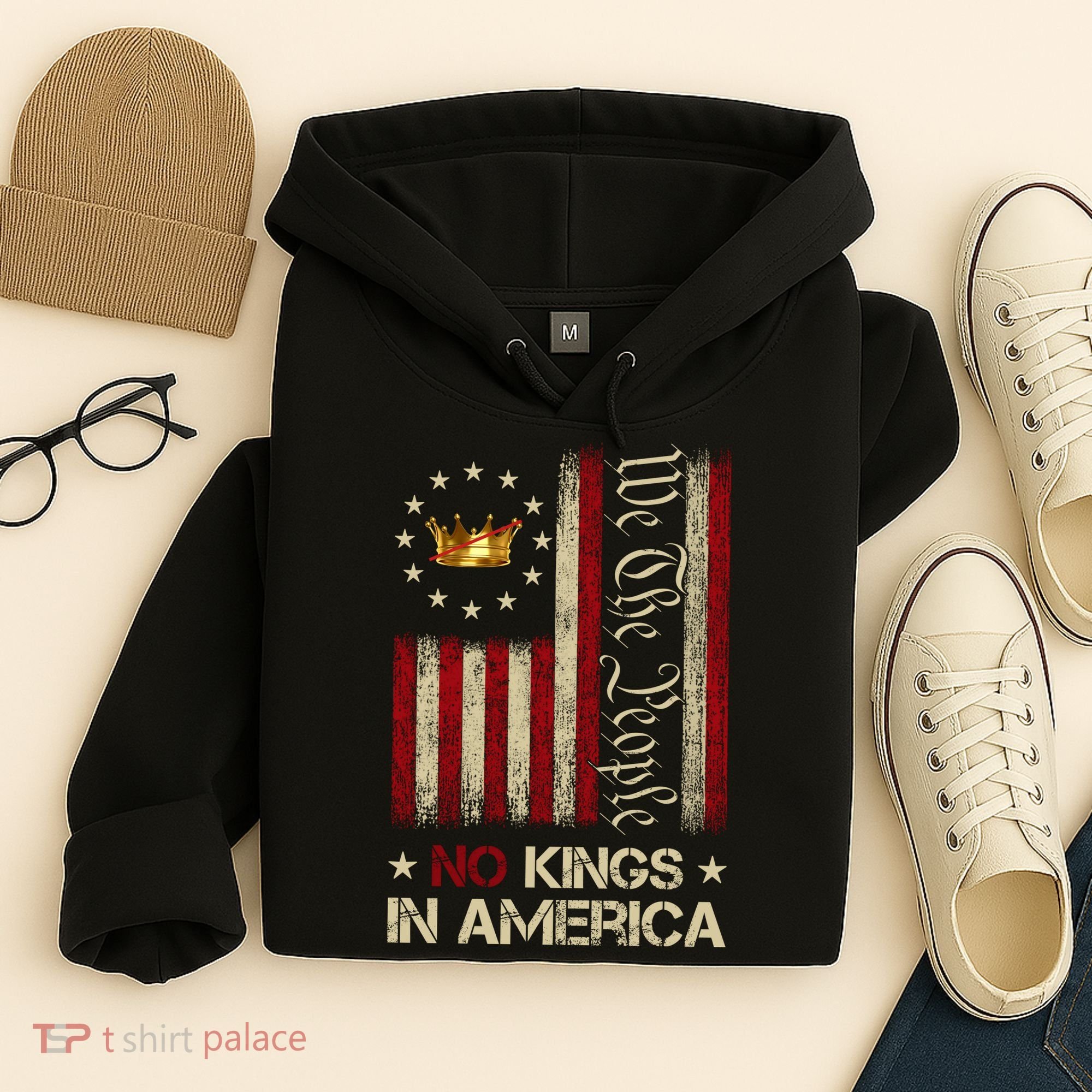 Patriotic Pro-Democracy Protest June 14 No Kings In America Hoodie