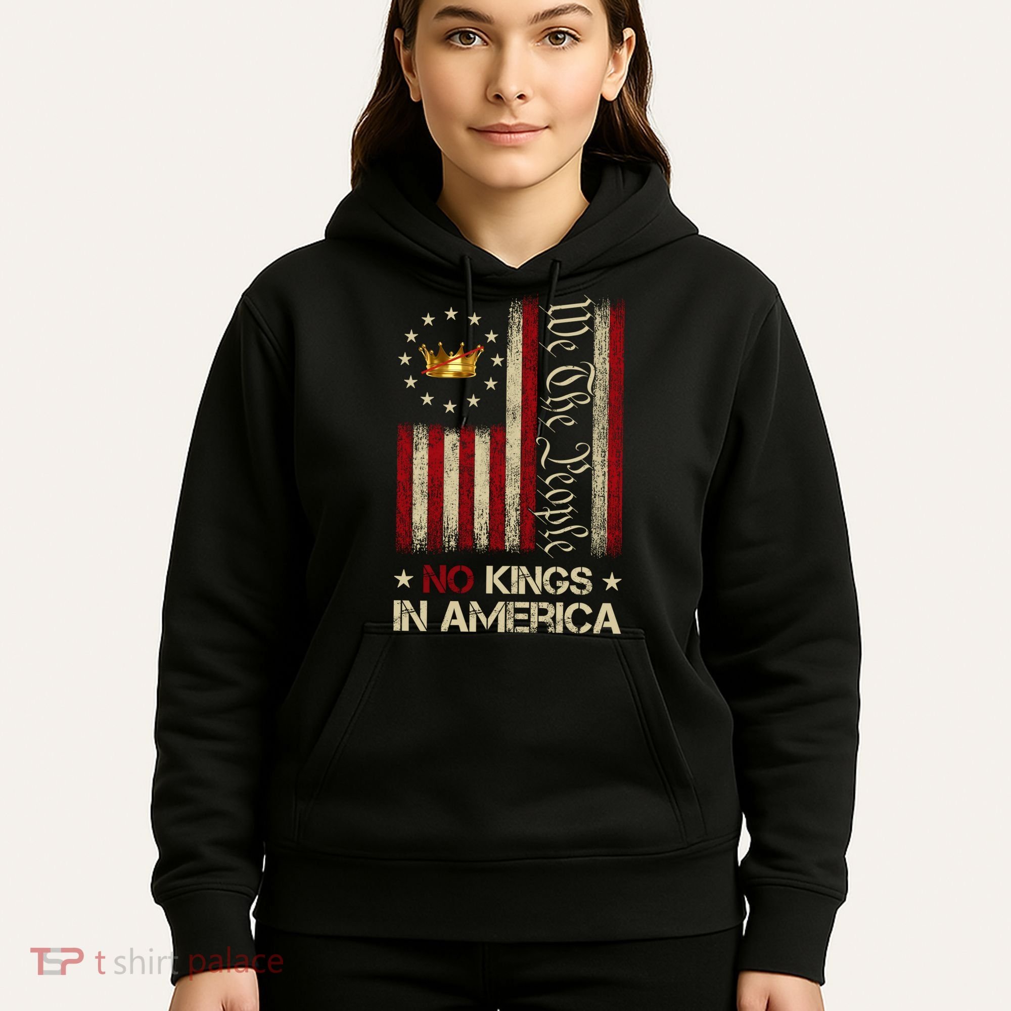 Patriotic Pro-Democracy Protest June 14 No Kings In America Hoodie