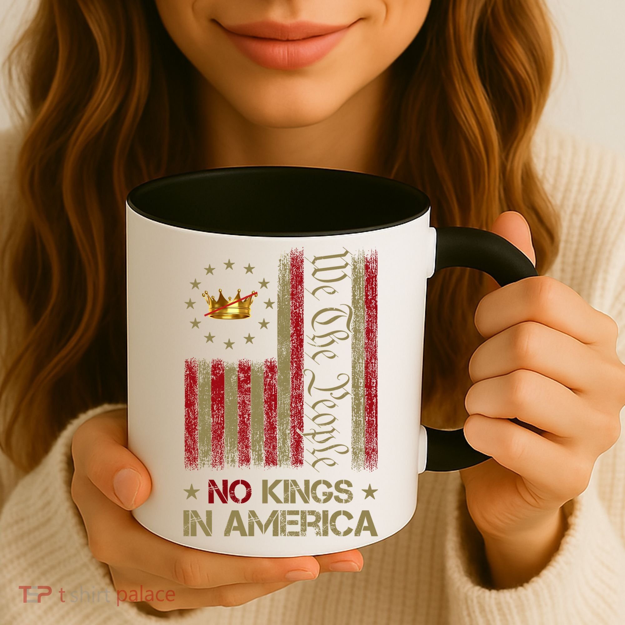 Patriotic Pro-Democracy Protest June 14 No Kings In America Coffee Mug