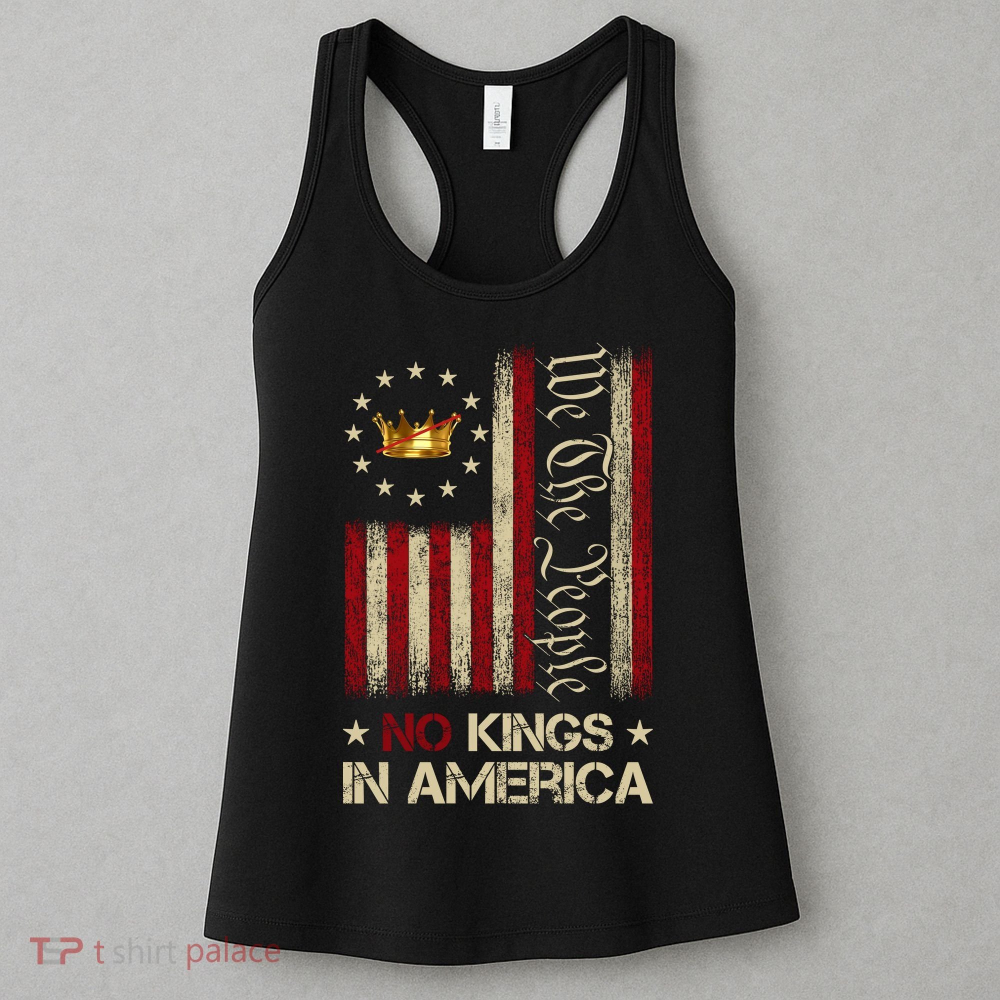 Patriotic Pro-Democracy Protest June 14 No Kings In America Women's Tank Top