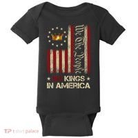Patriotic Pro-Democracy Protest June 14 No Kings In America Baby Bodysuit thumb 0