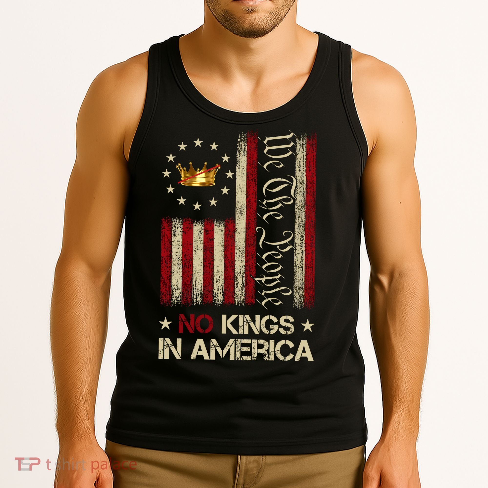 Patriotic Pro-Democracy Protest June 14 No Kings In America Tank Top