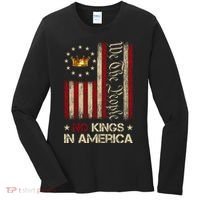 Patriotic Pro-Democracy Protest June 14 No Kings In America Women's Long Sleeve Shirt thumb 0
