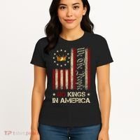 Patriotic Pro-Democracy Protest June 14 No Kings In America Women's T-Shirt thumb 4
