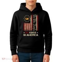 Patriotic Pro-Democracy Protest June 14 No Kings In America Kids Hoodie thumb 4
