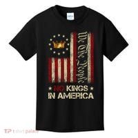 Patriotic Pro-Democracy Protest June 14 No Kings In America Kids T-Shirt thumb 0