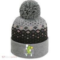 Pickle Playing Pickleball Funny Pickleball Paddleball The Baniff Cuffed Pom Beanie thumb 0